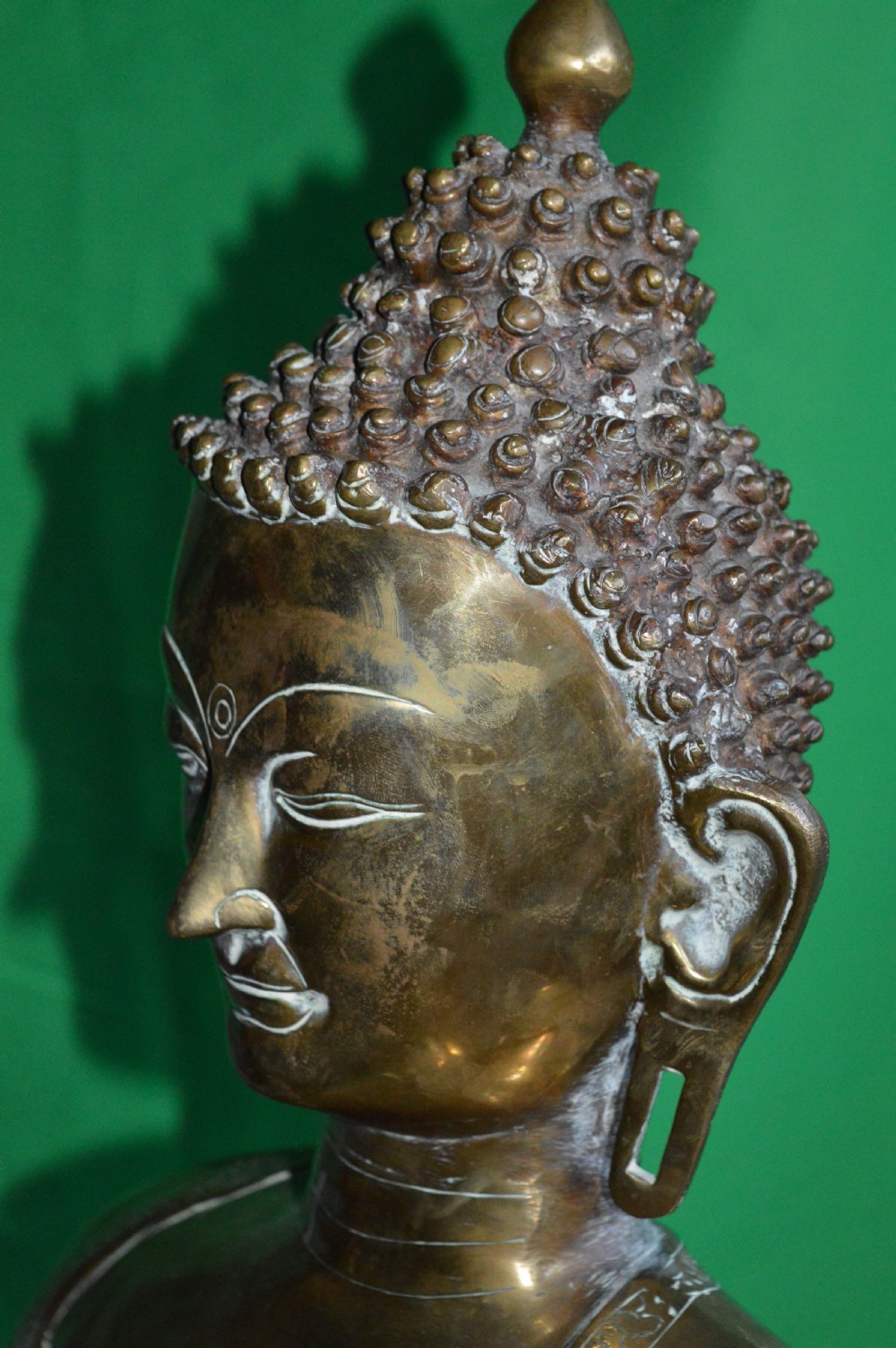 Large (50Kg) Tibetan Bronze Buddha,c1890 View XII