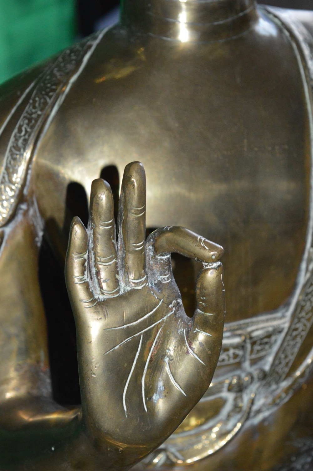 Large (50Kg) Tibetan Bronze Buddha,c1890 View XIII