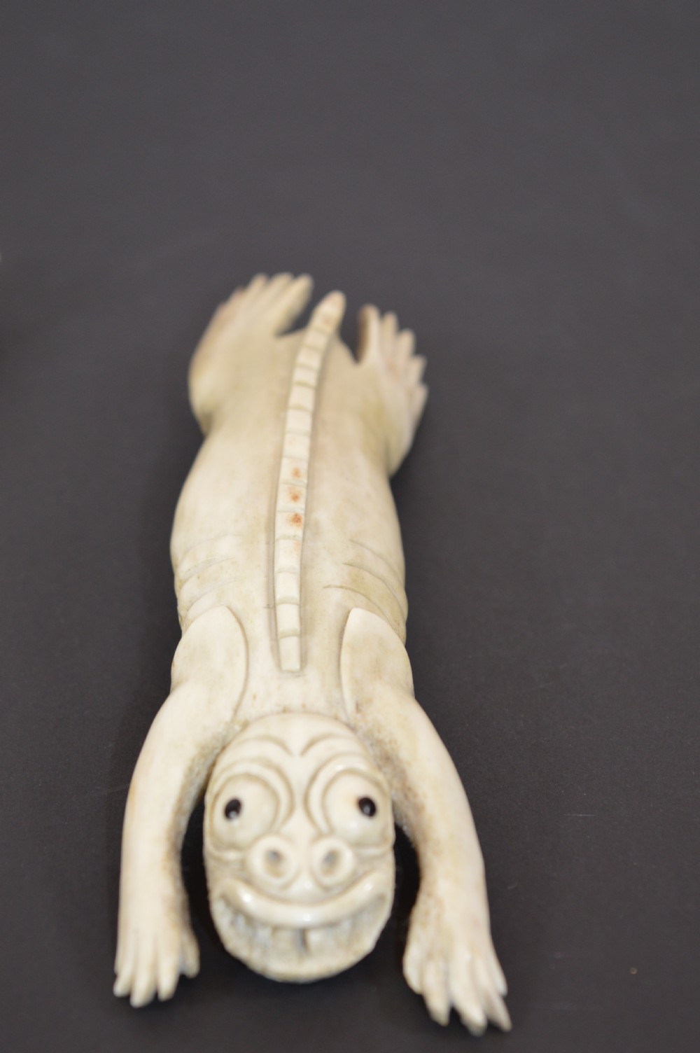 2  Inuit Tupilak Carved Bone Figures,c1890 View II