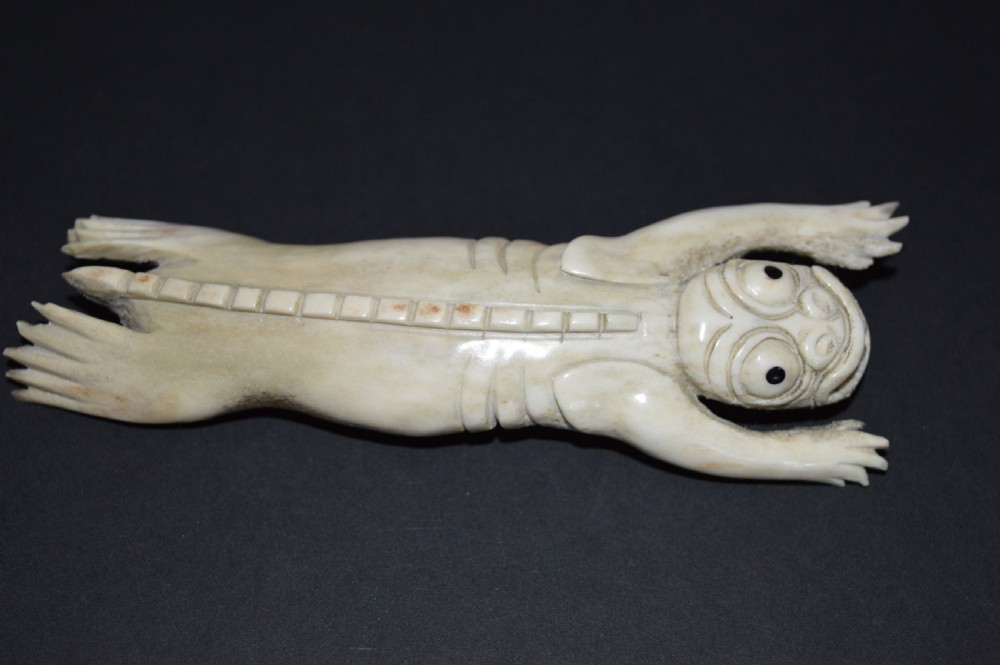 2  Inuit Tupilak Carved Bone Figures,c1890 View IV