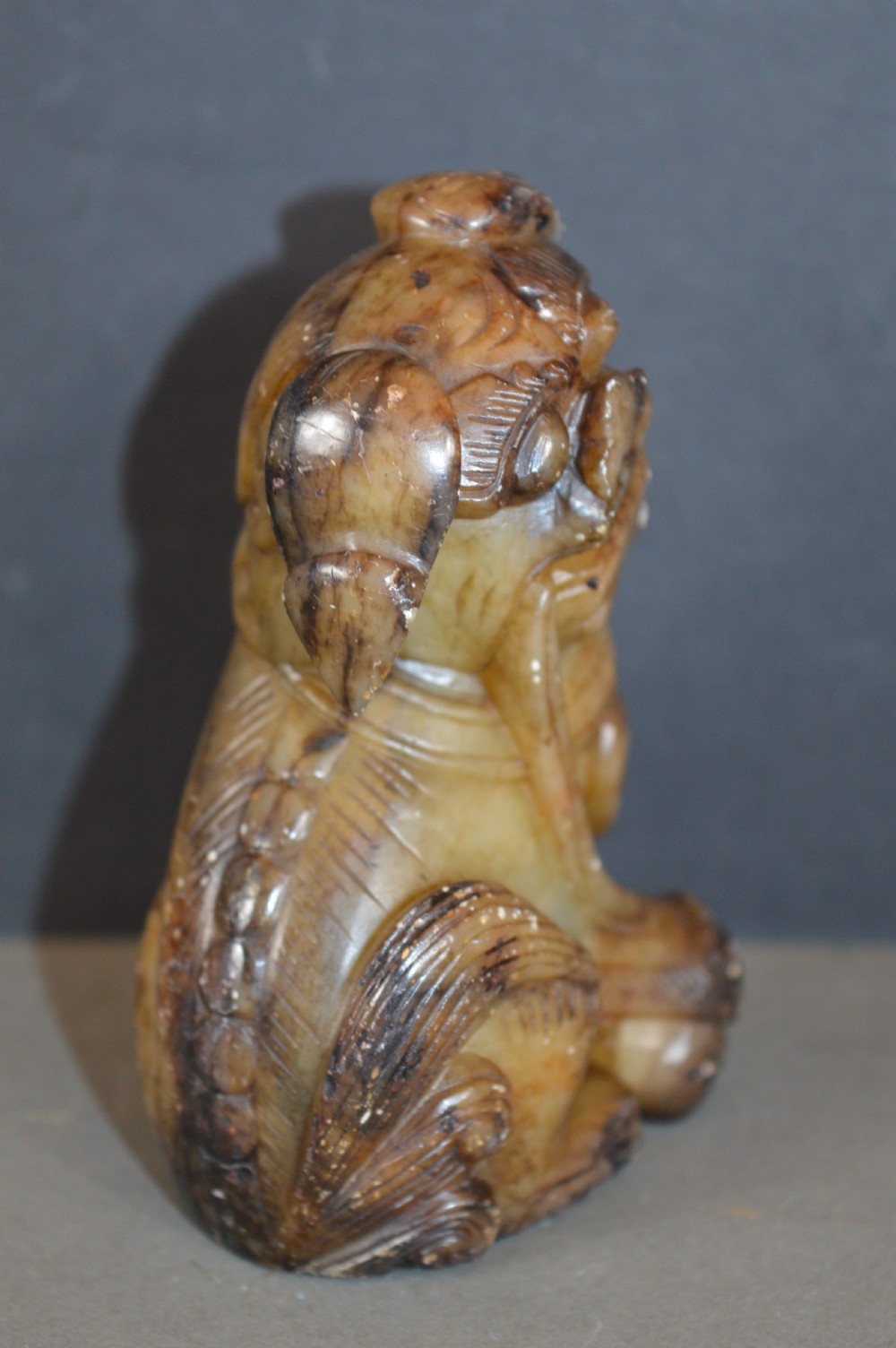 Chinese Hard Stone Statue Fo Dog/Temple Lion, c1850 View III