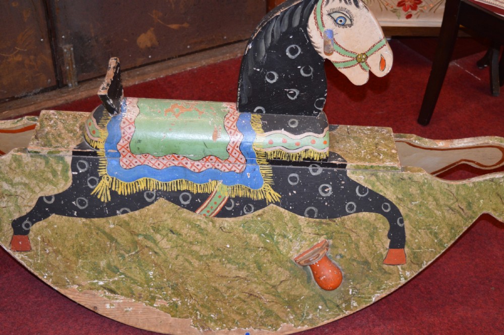 Hand Painted Folk Art Rocking Horse, c1890 View VII