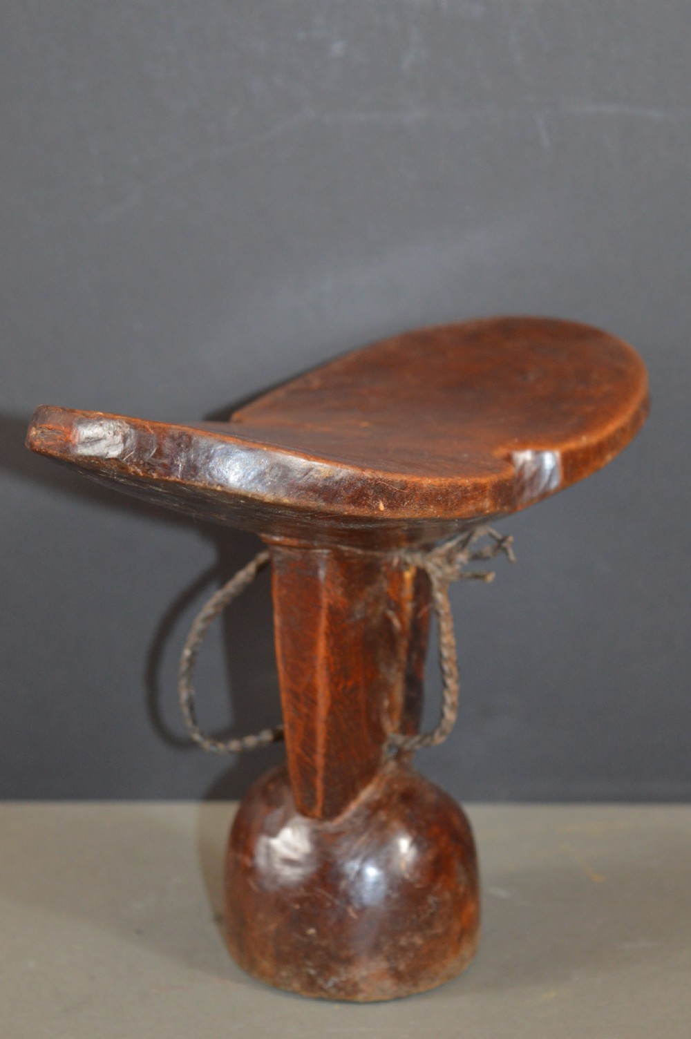 African Ethiopian Hand Carved Head Rest, c1890 View IV