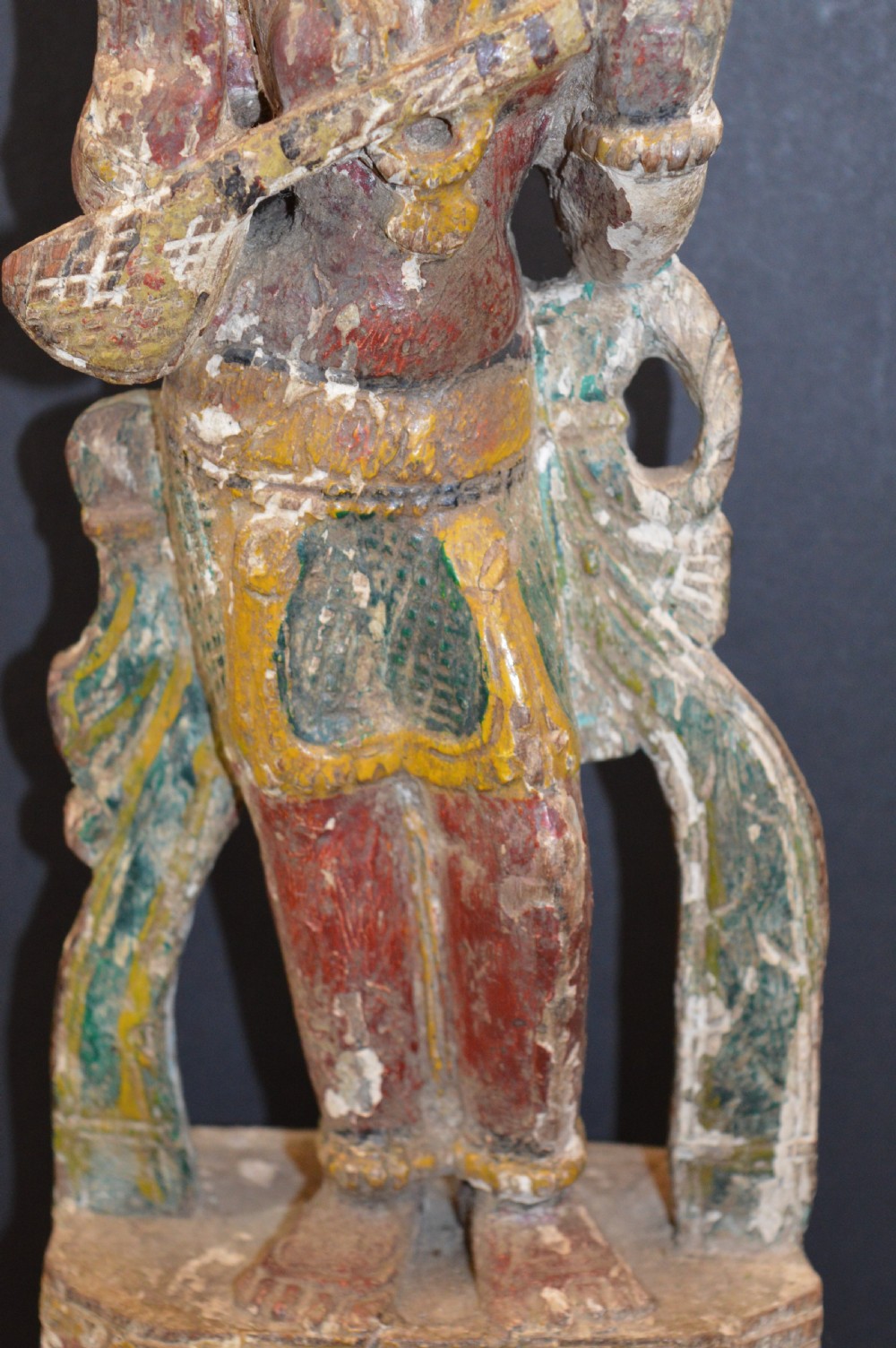 Indian Polychrome Statue Goddess Saraswati, c1790 View III
