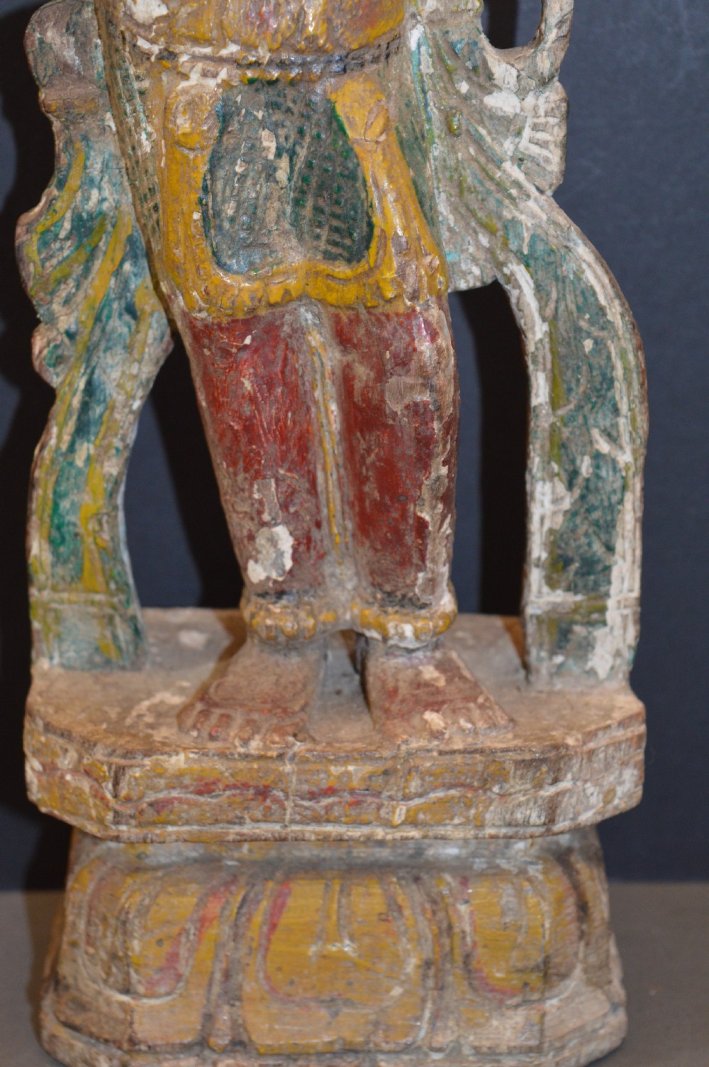 Indian Polychrome Statue Goddess Saraswati, c1790 View IV