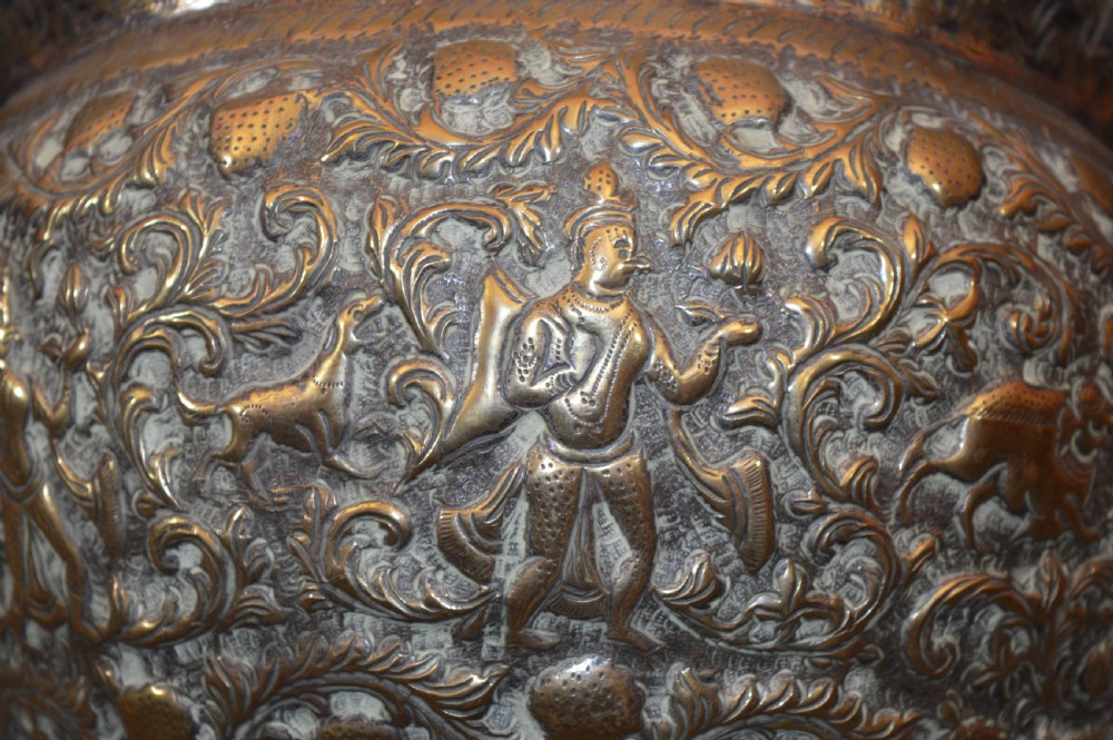 Large (1kg) Indian Brass Bowl / Jardinière, c1890 View IV