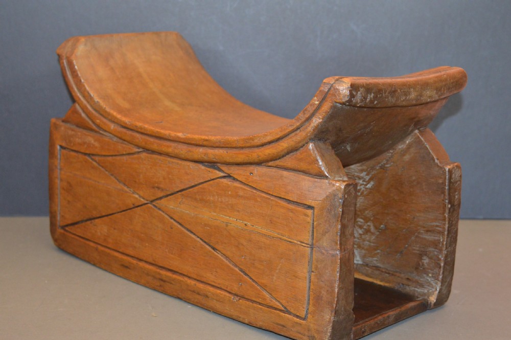 African Hardwood Tribal Head Rest, c1890 View III