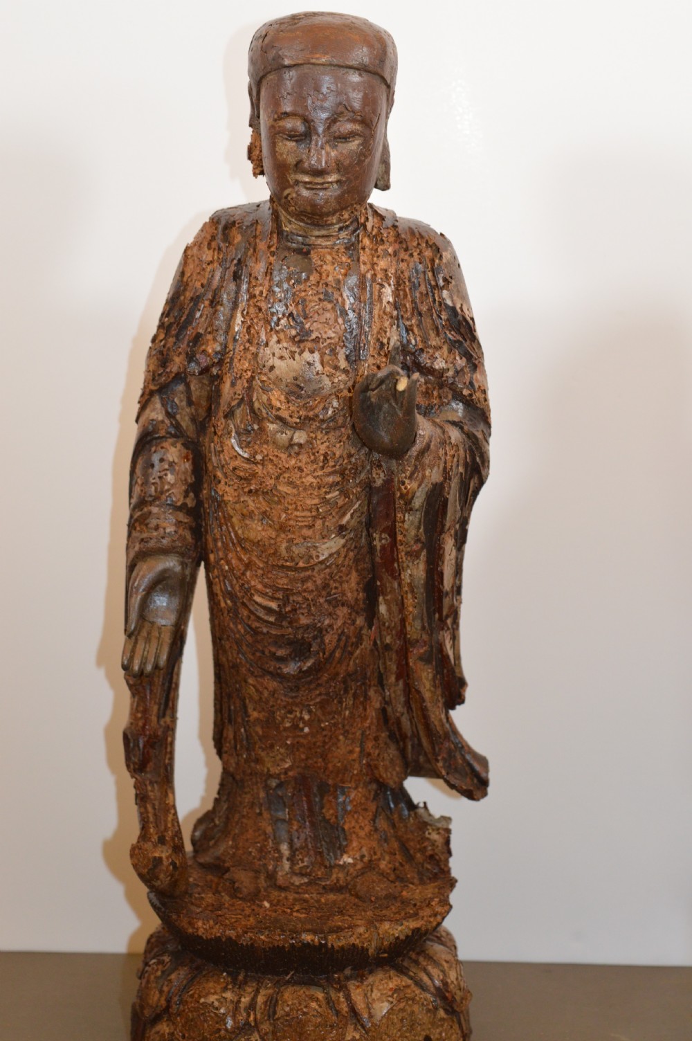 2 Ming Dynasty Chinese Carved Buddhist Statues, c1600 View II