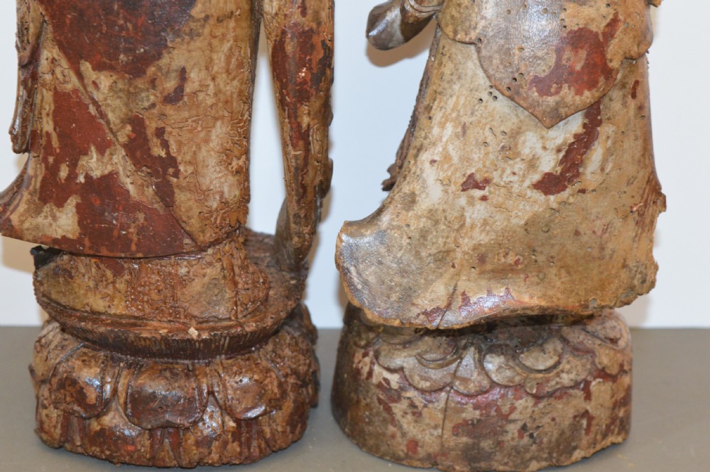 2 Ming Dynasty Chinese Carved Buddhist Statues, c1600 View VII