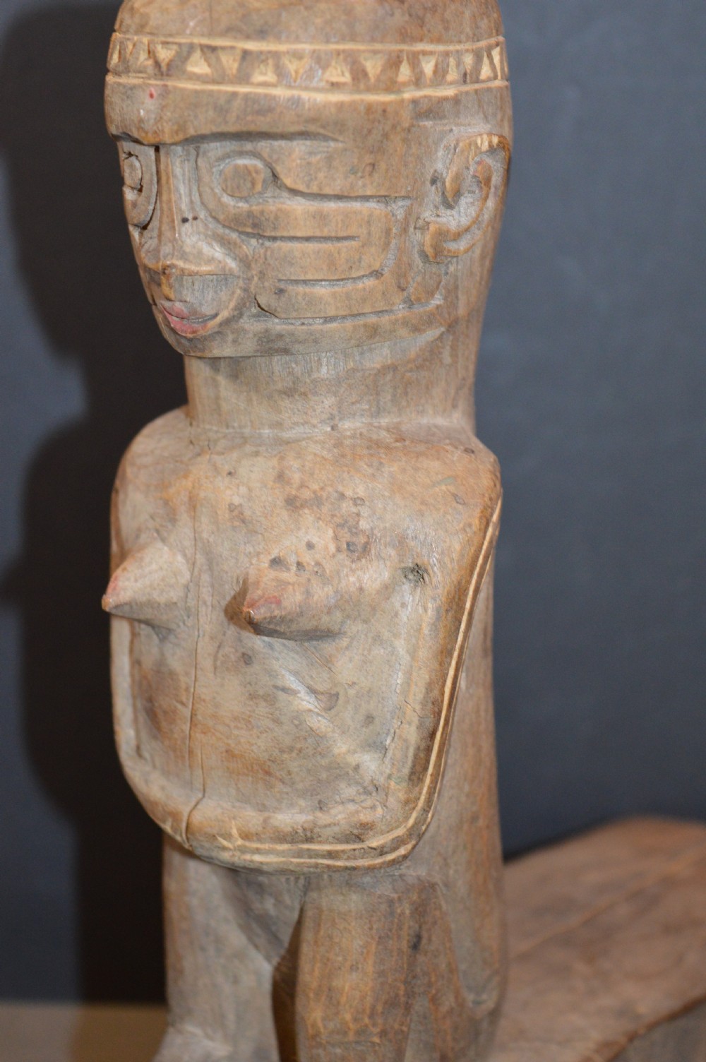 Oceanic Carved Wood Fertility Statue, c1880 View II