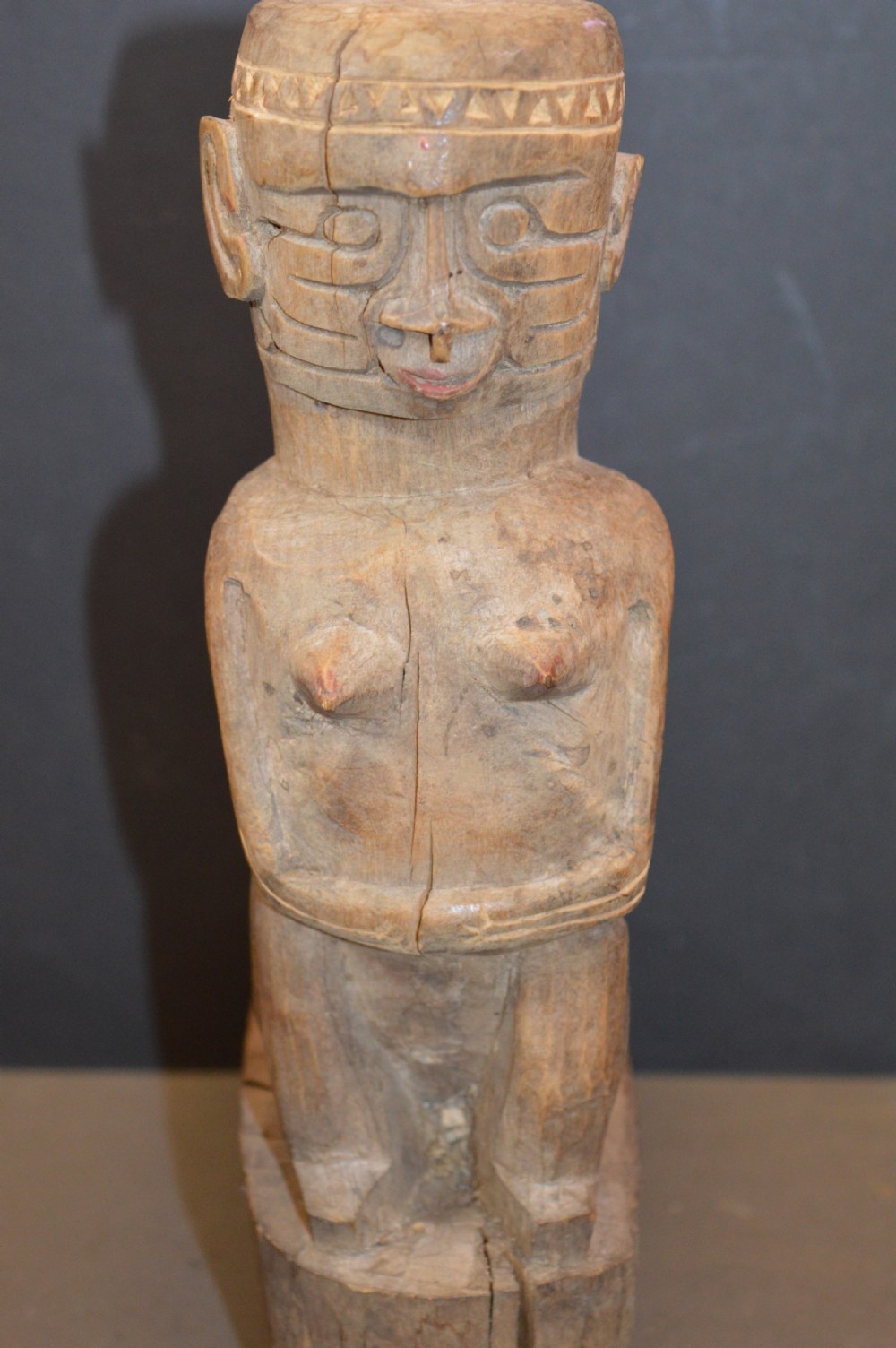 Oceanic Carved Wood Fertility Statue, c1880 View IV