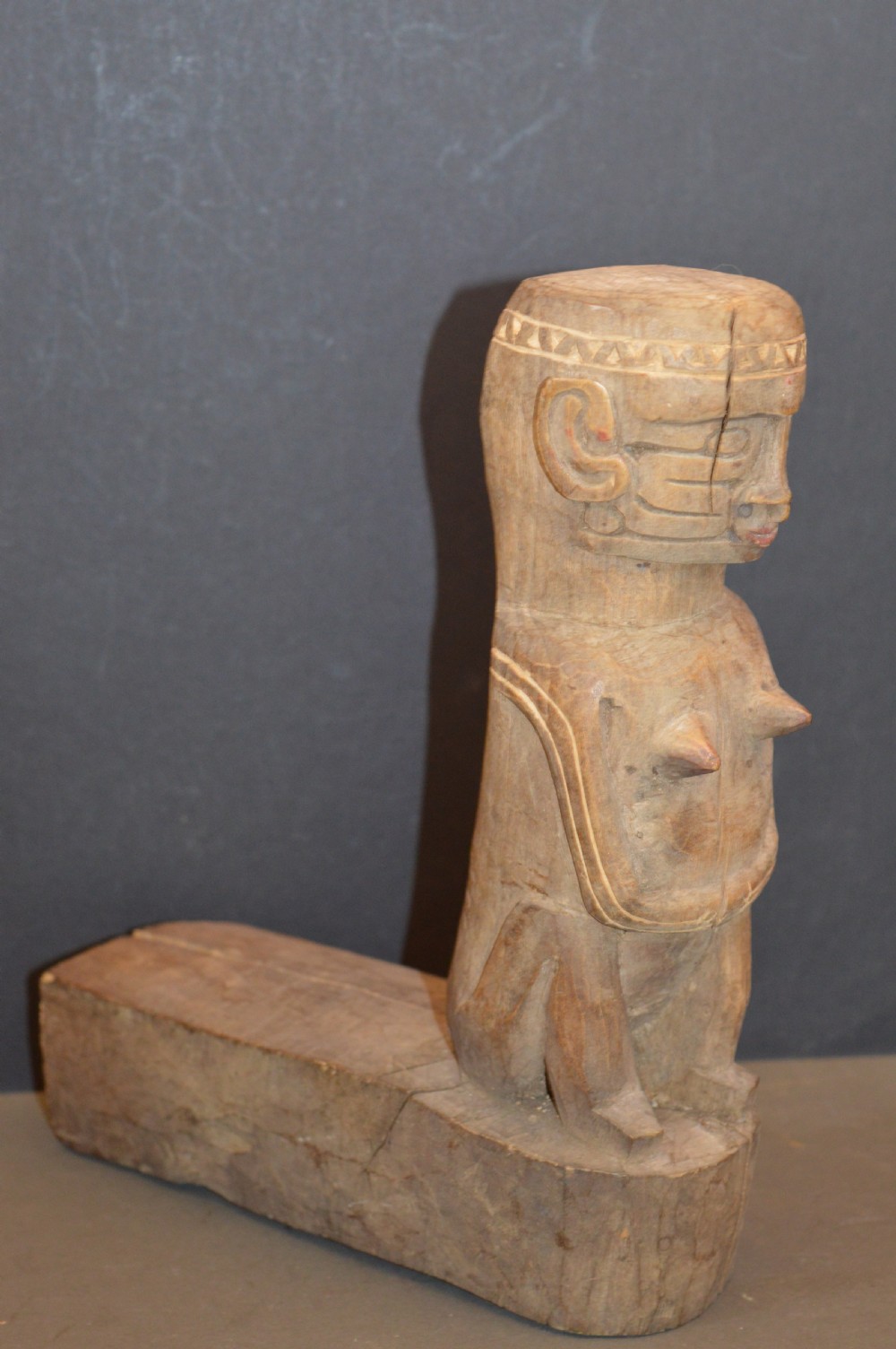Oceanic Carved Wood Fertility Statue, c1880 View V