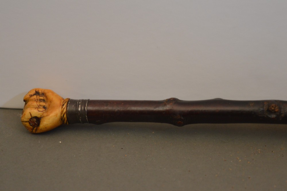 Irish Blackthorn Clenched Fist Swagger Stick, c1840 View III