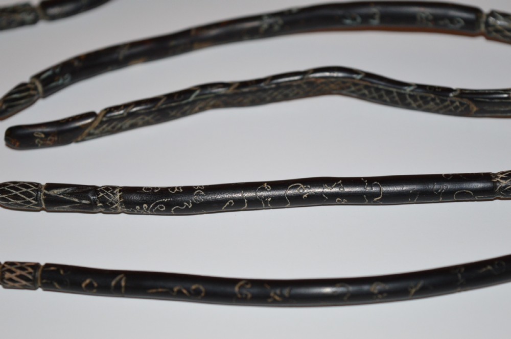 5 Thai Shaman's Wands and Bone Bead,c1880 View III