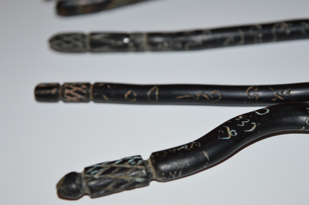 5 Thai Shaman's Wands and Bone Bead,c1880 View VI