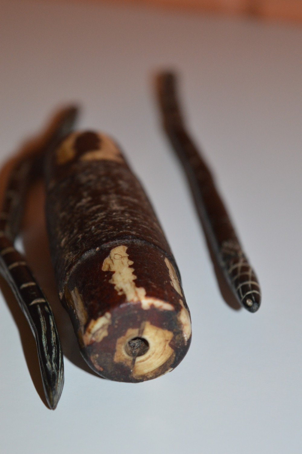 5 Thai Shaman's Wands and Bone Bead,c1880 View XII