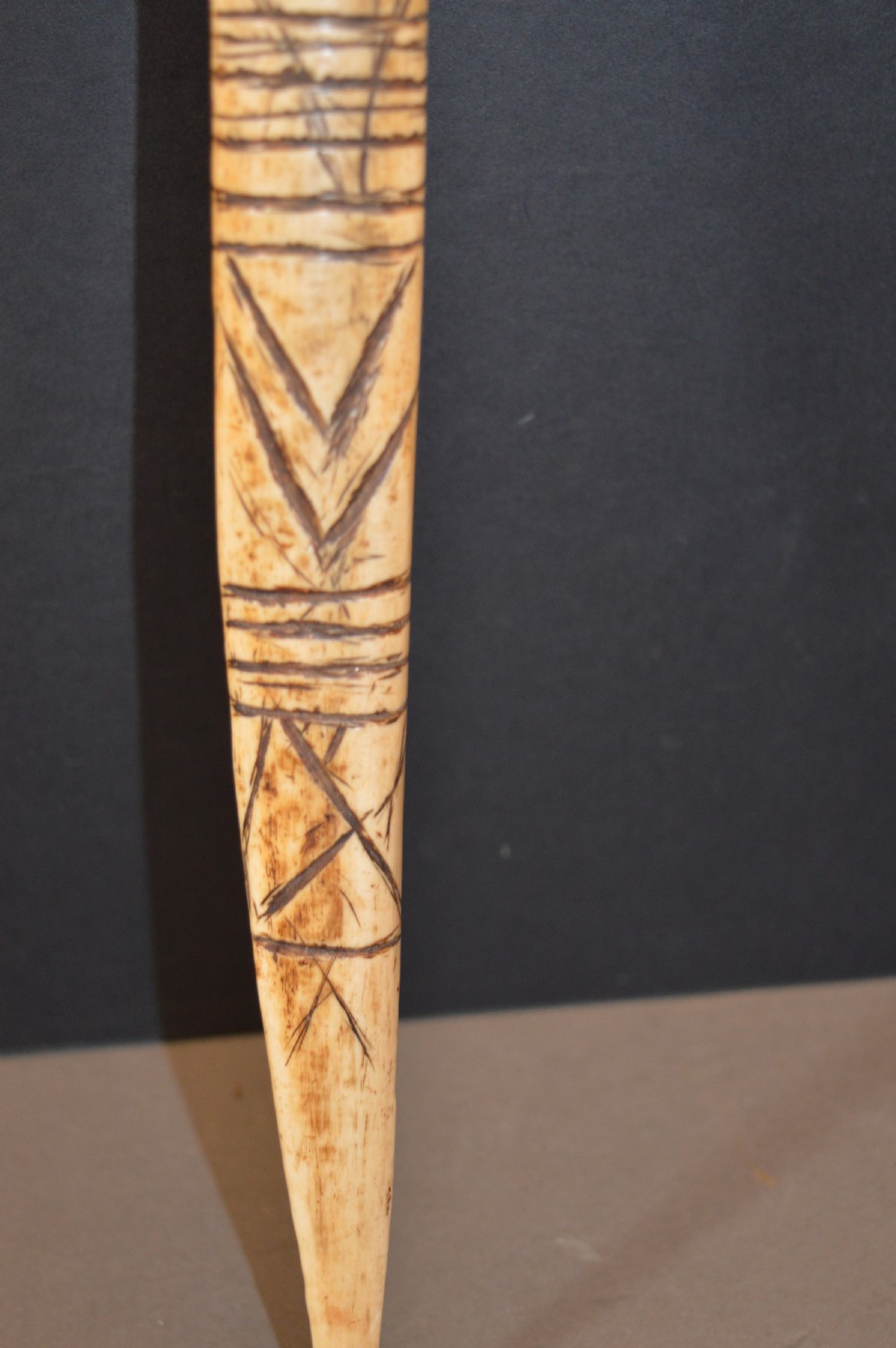 Tribal Sepik River Cassowary Bone Dagger,c1890 View III