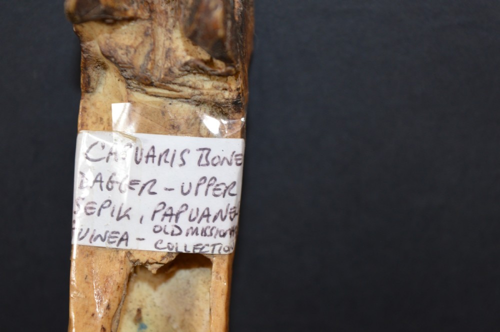 Tribal Sepik River Cassowary Bone Dagger,c1890 View XI