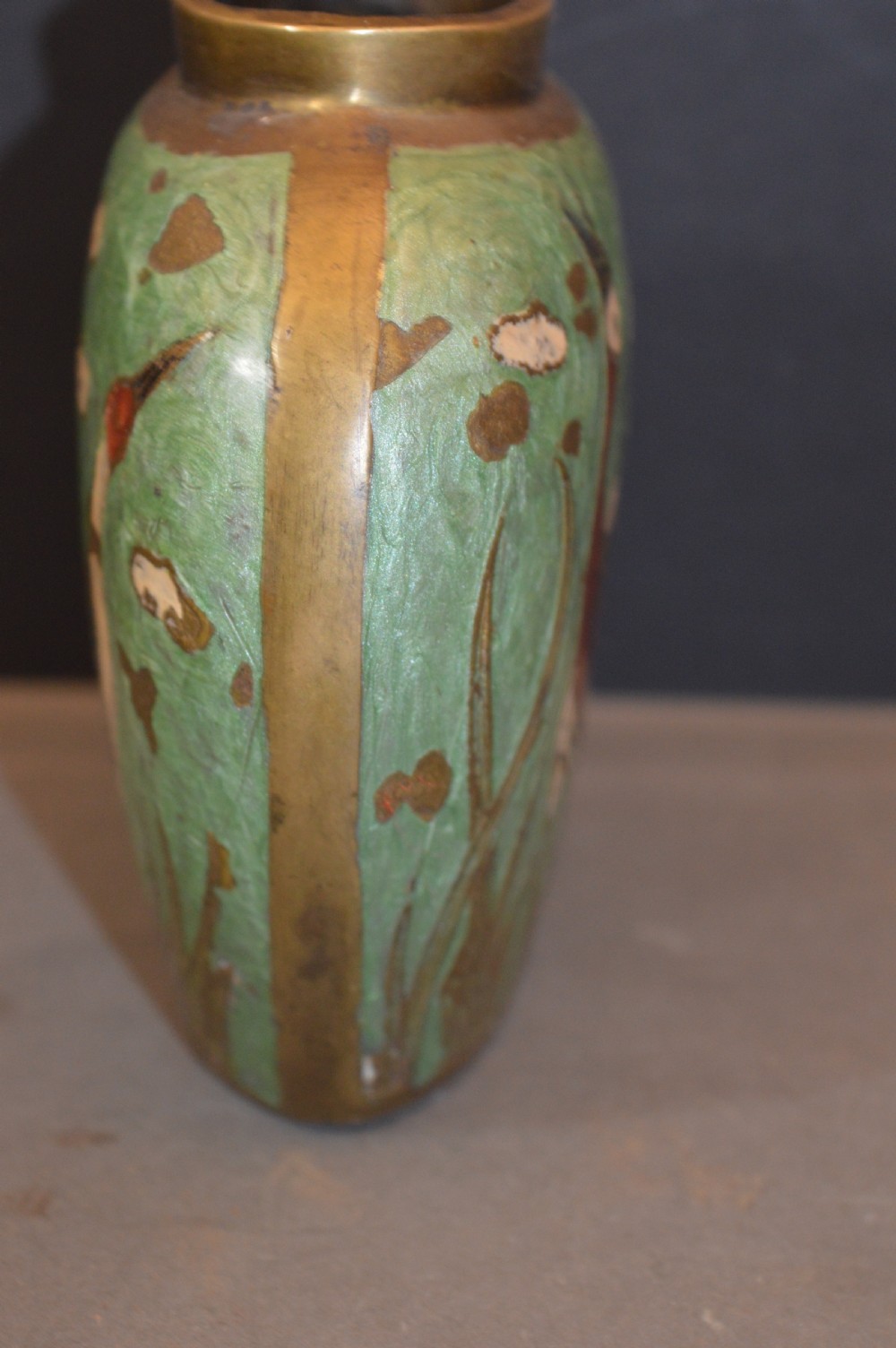 Japanese Bronze Cloisonné Brush Pot,c1870 View III