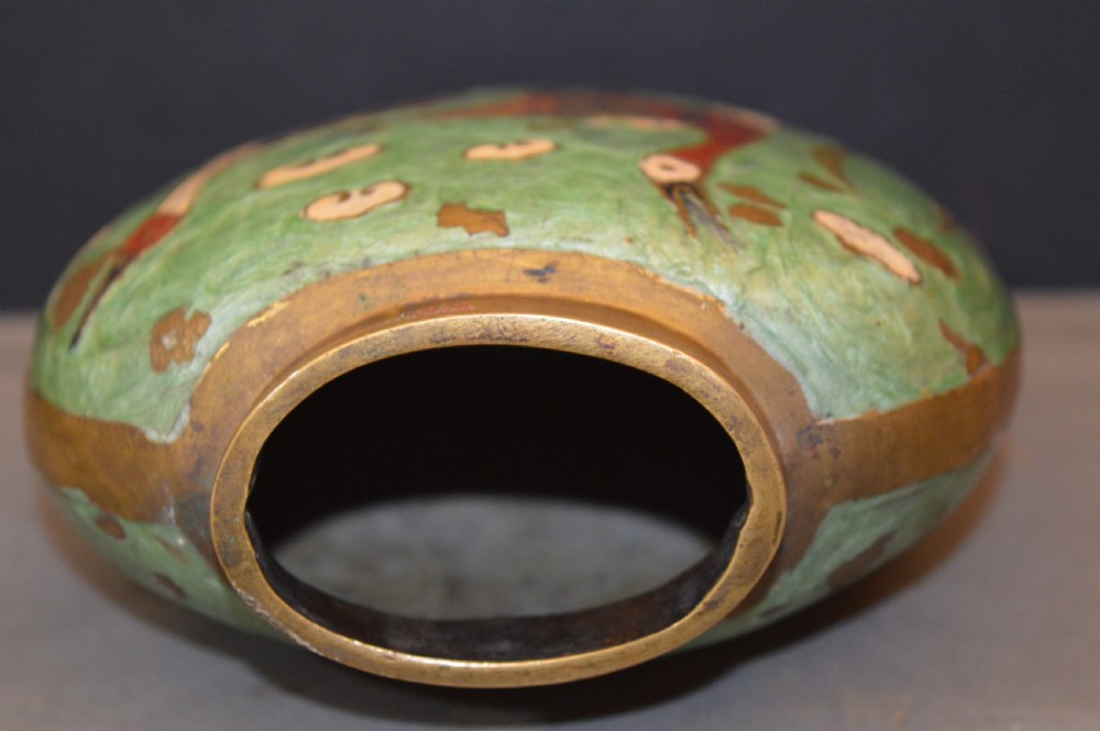 Japanese Bronze Cloisonné Brush Pot,c1870 View VI