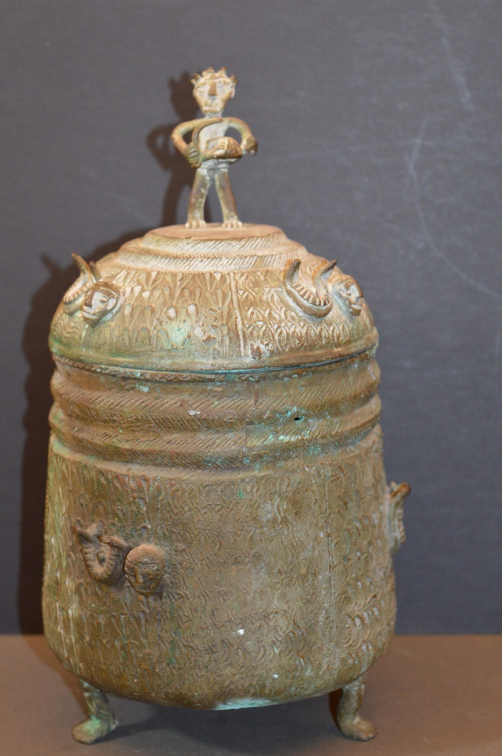 Large (1.3kg) African Ashanti Bronze Gold Pot,c1920