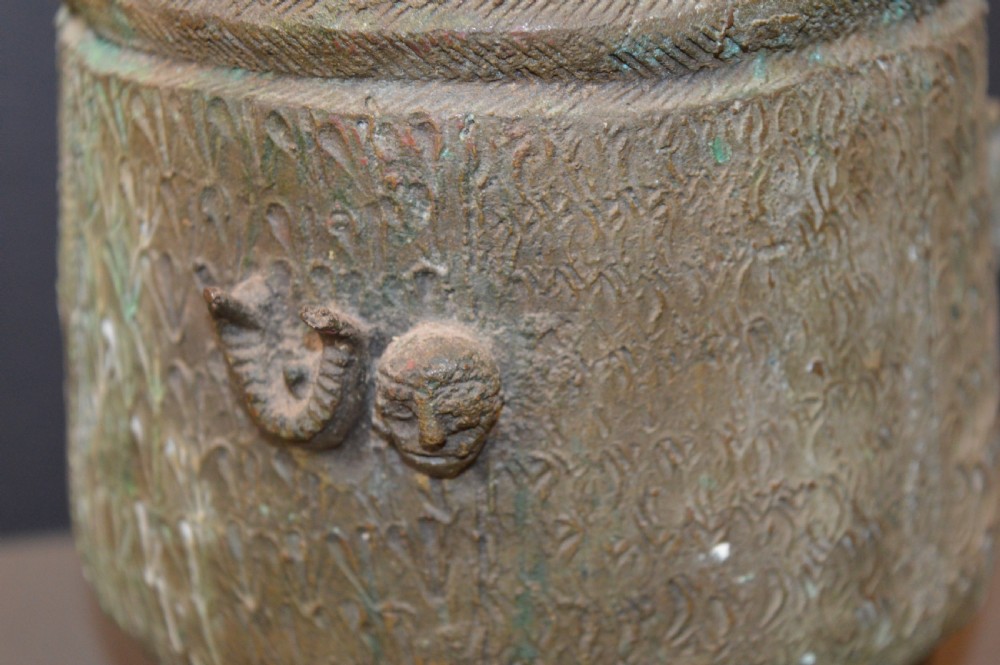 Large (1.3kg) African Ashanti Bronze Gold Pot,c1920 View V