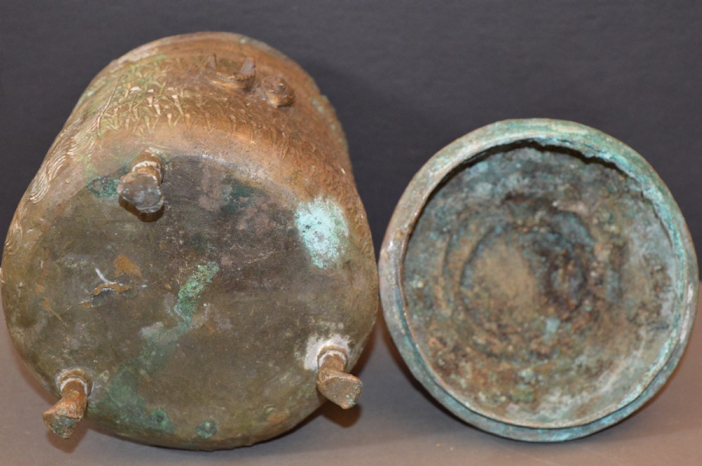 Large (1.3kg) African Ashanti Bronze Gold Pot,c1920 View X