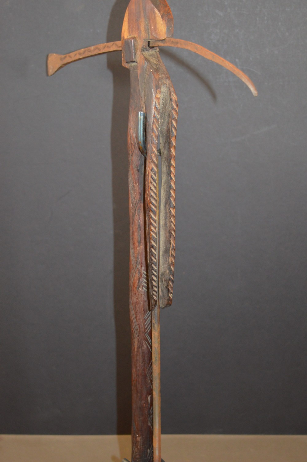 African Mossi Tribal Axe on Stand,c1920 View IV