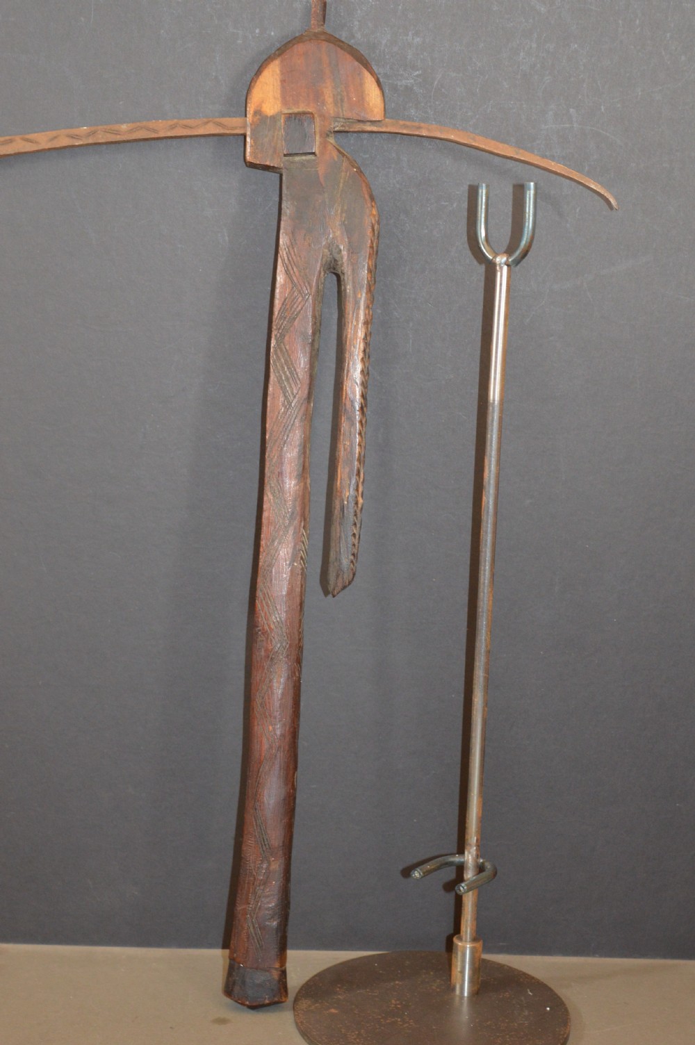 African Mossi Tribal Axe on Stand,c1920 View VI