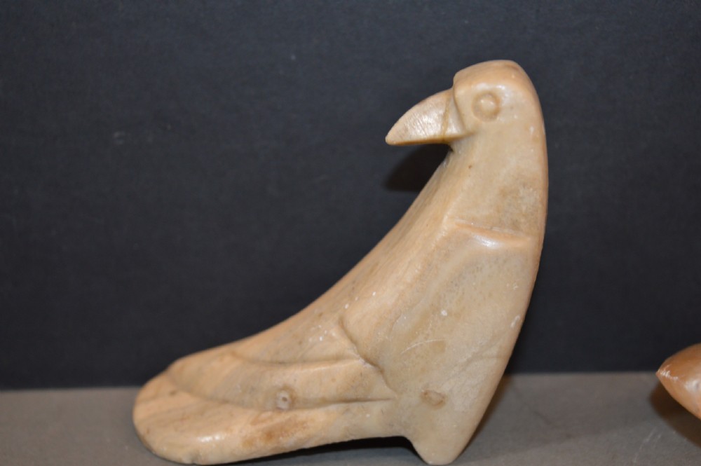 3 Inuit Carved Stone Statues,c1920 View III