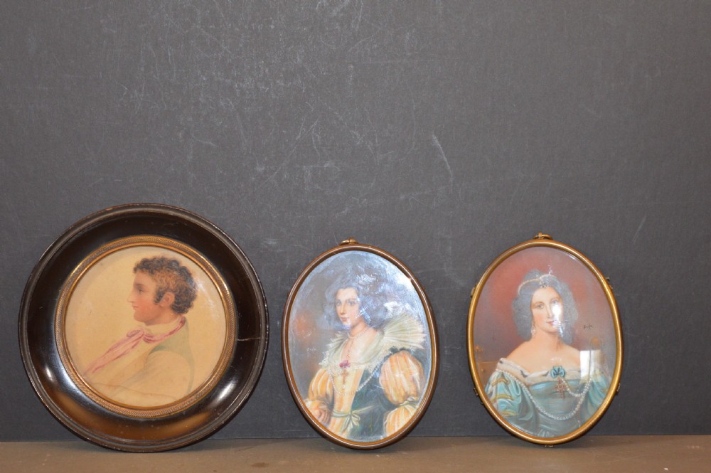 Three 19th century Miniature Paintings, c1880 View II