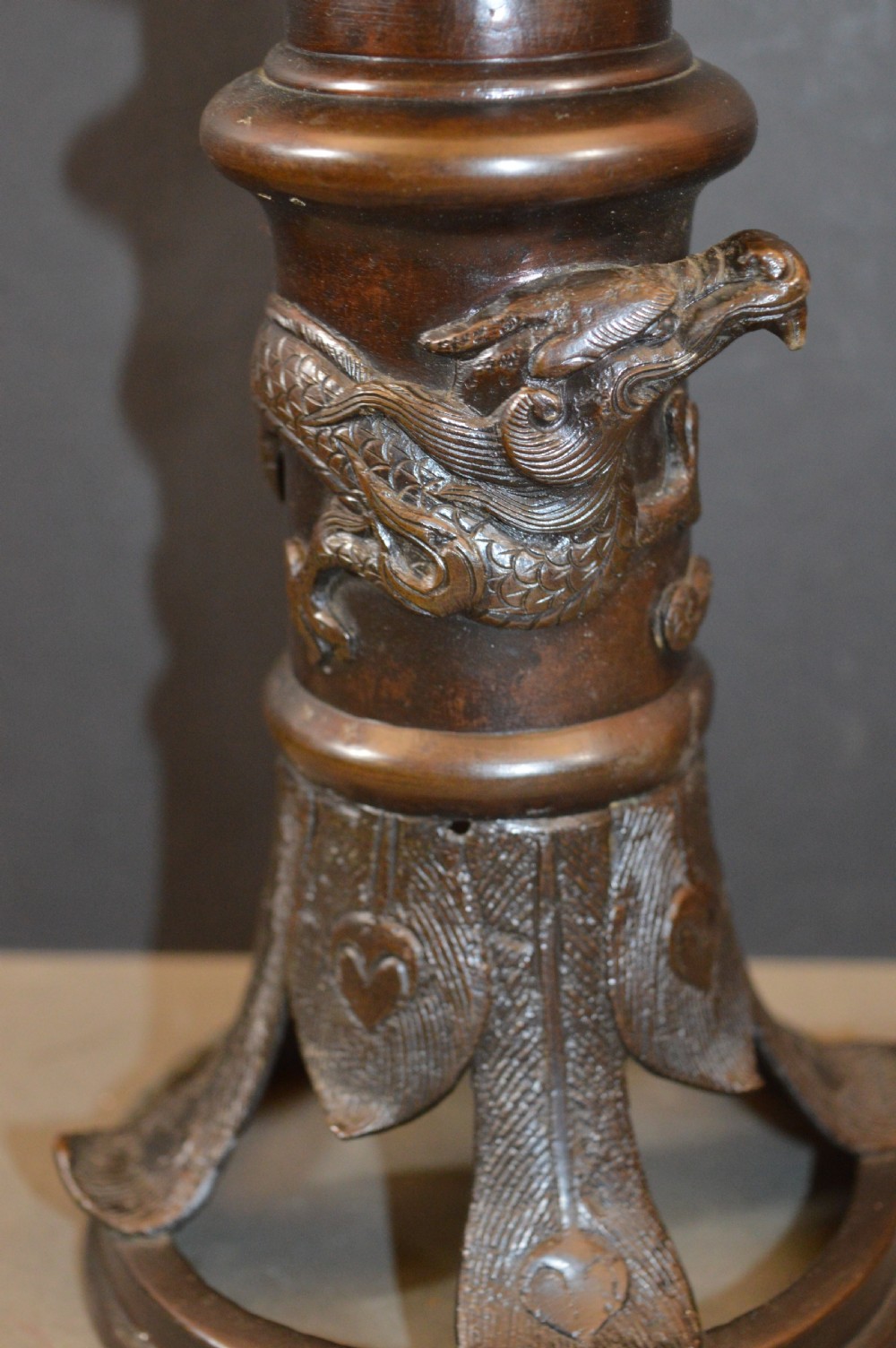 Large (32cm) Chinese Bronze Censer,c1920 View X