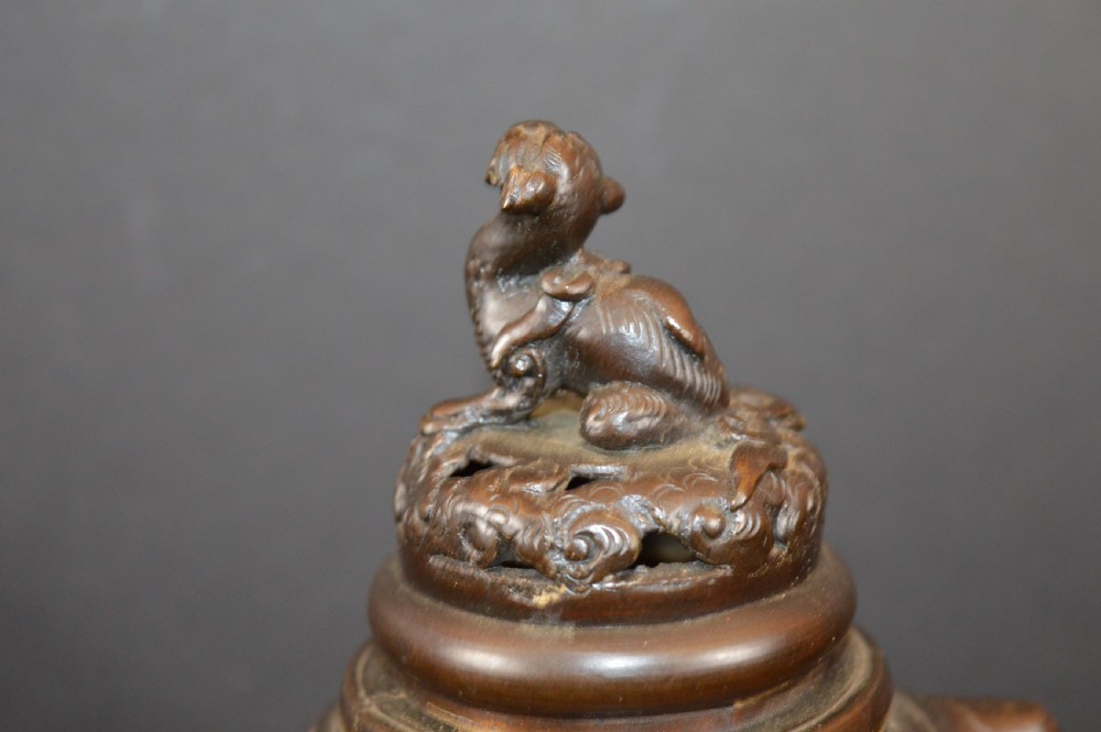 Large (32cm) Chinese Bronze Censer,c1920 View XI