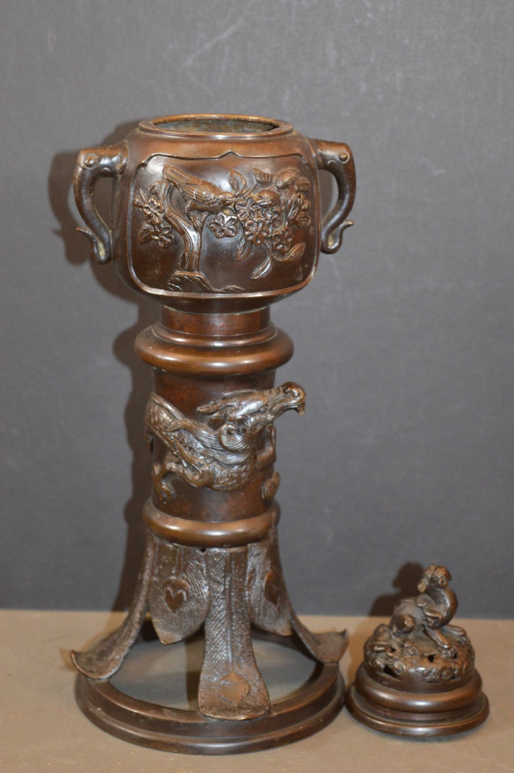 Large (32cm) Chinese Bronze Censer,c1920 View XIII