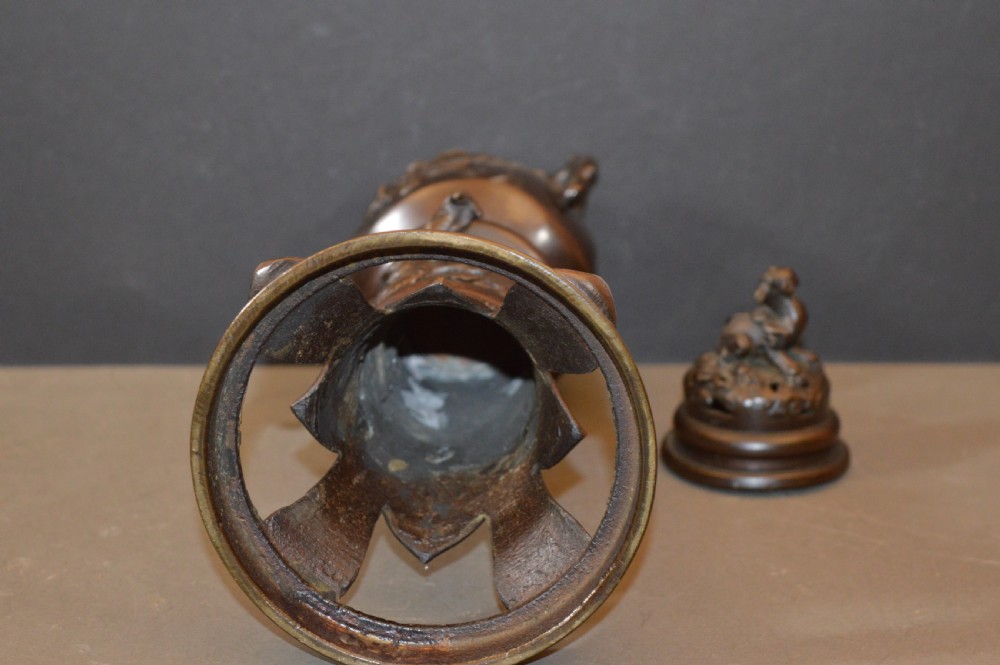 Large (32cm) Chinese Bronze Censer,c1920 View XIV