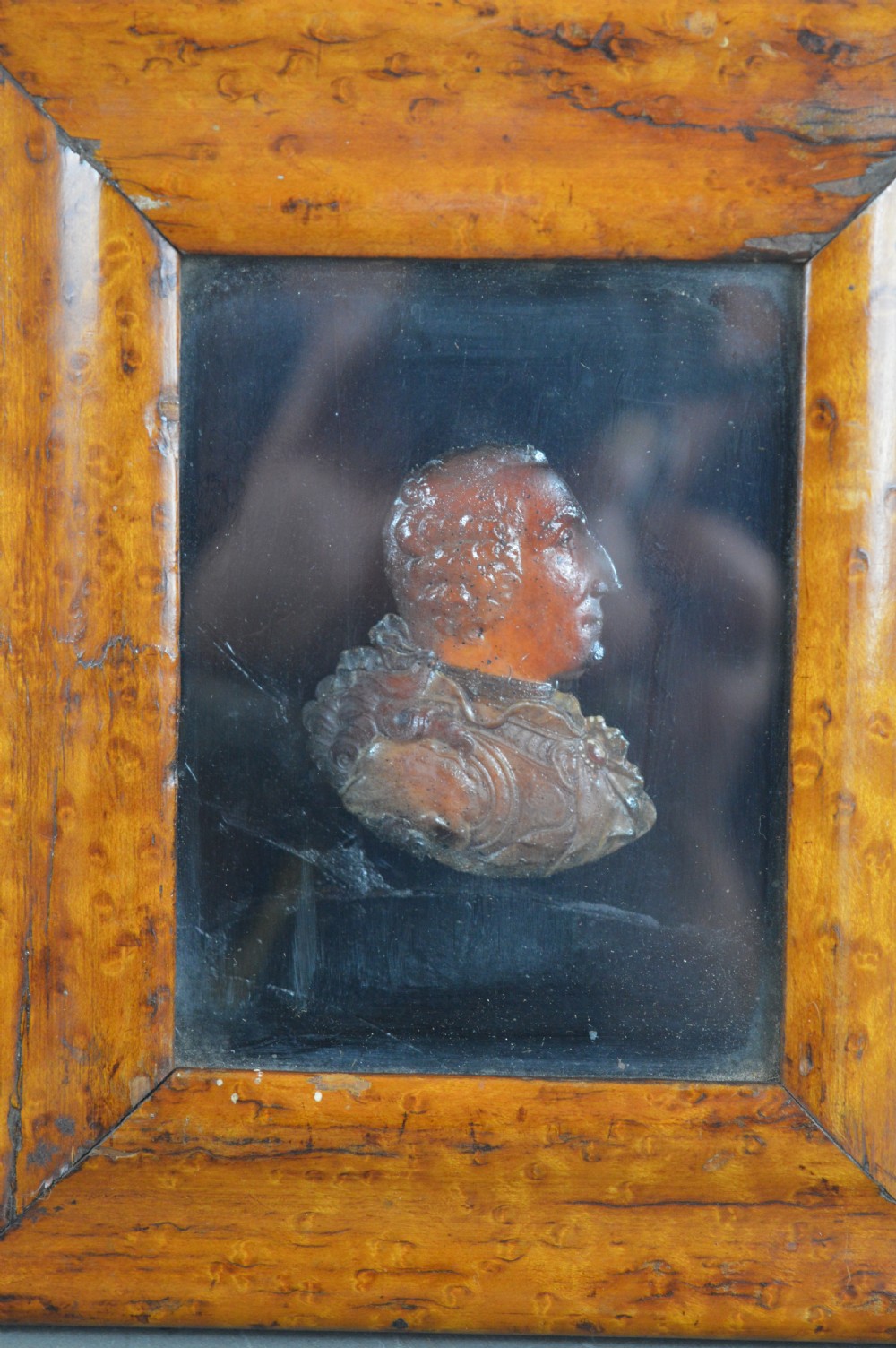 Framed Wax On Glass Portrait Wellington,c1820