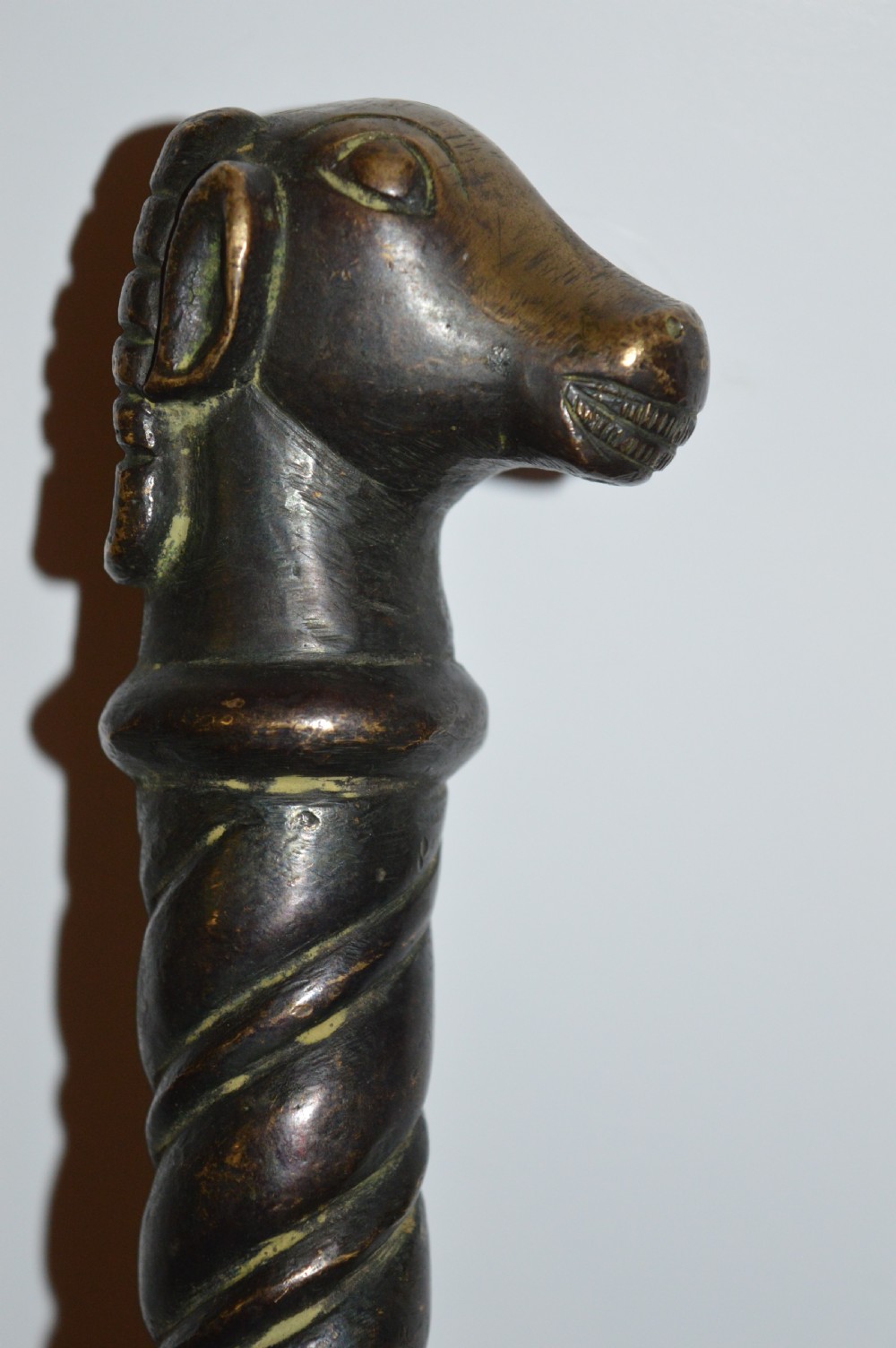 Large Indian Bronze Ceremonial Mace / Soonta,c1860