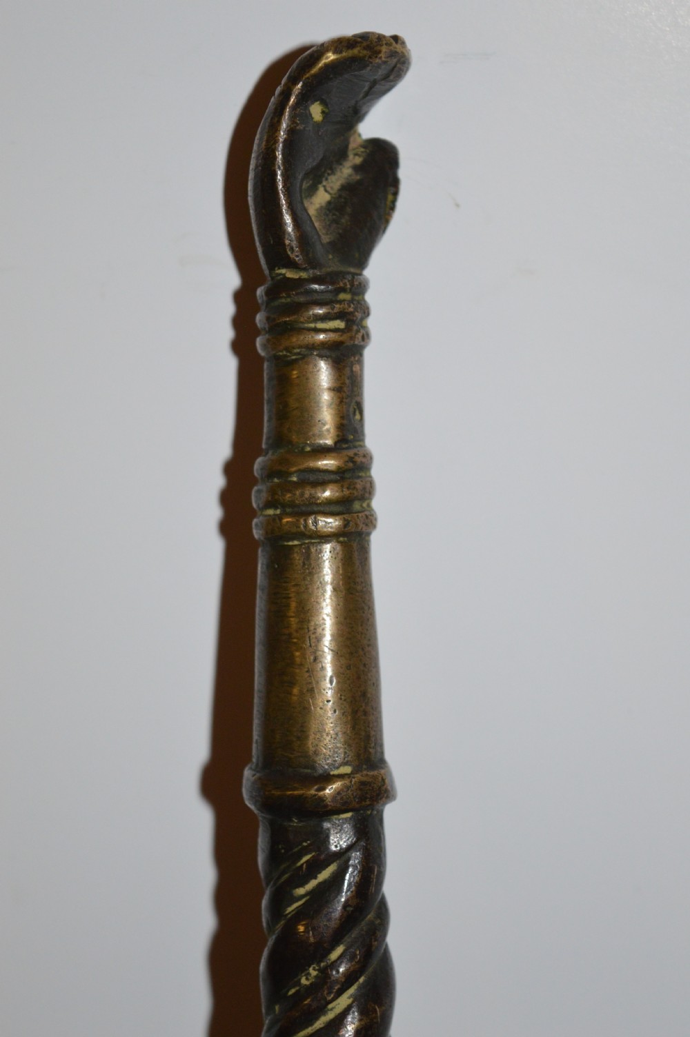 Large Indian Bronze Ceremonial Mace / Soonta,c1860 View VI