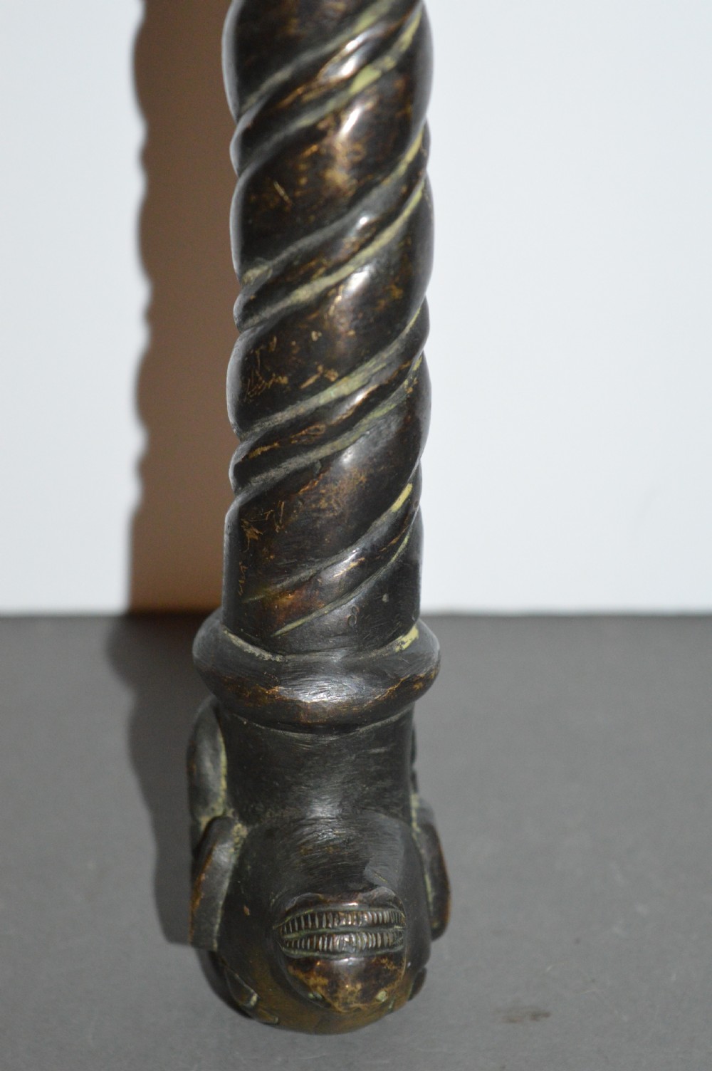 Large Indian Bronze Ceremonial Mace / Soonta,c1860 View VIII