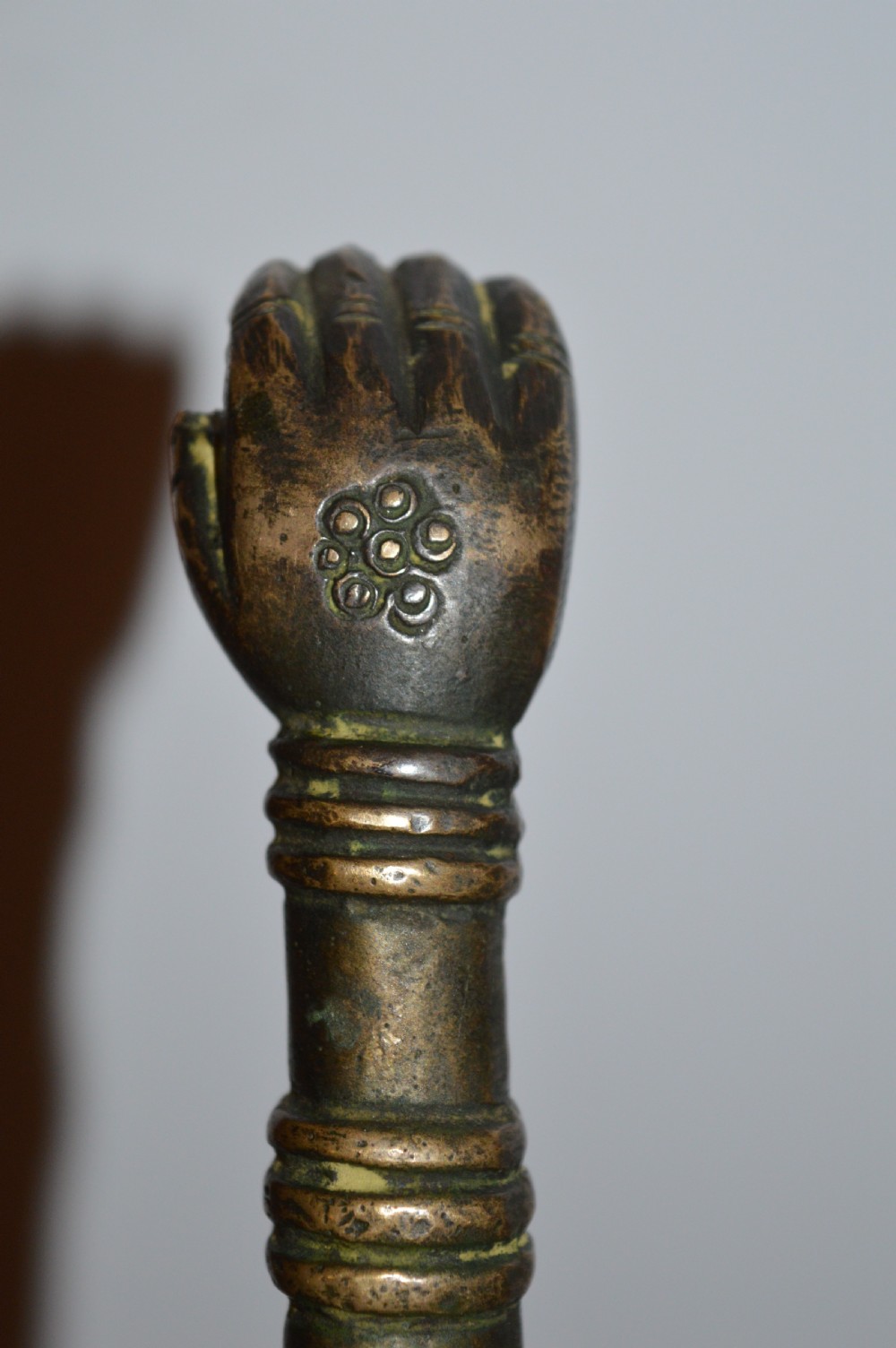 Large Indian Bronze Ceremonial Mace / Soonta,c1860 View IX