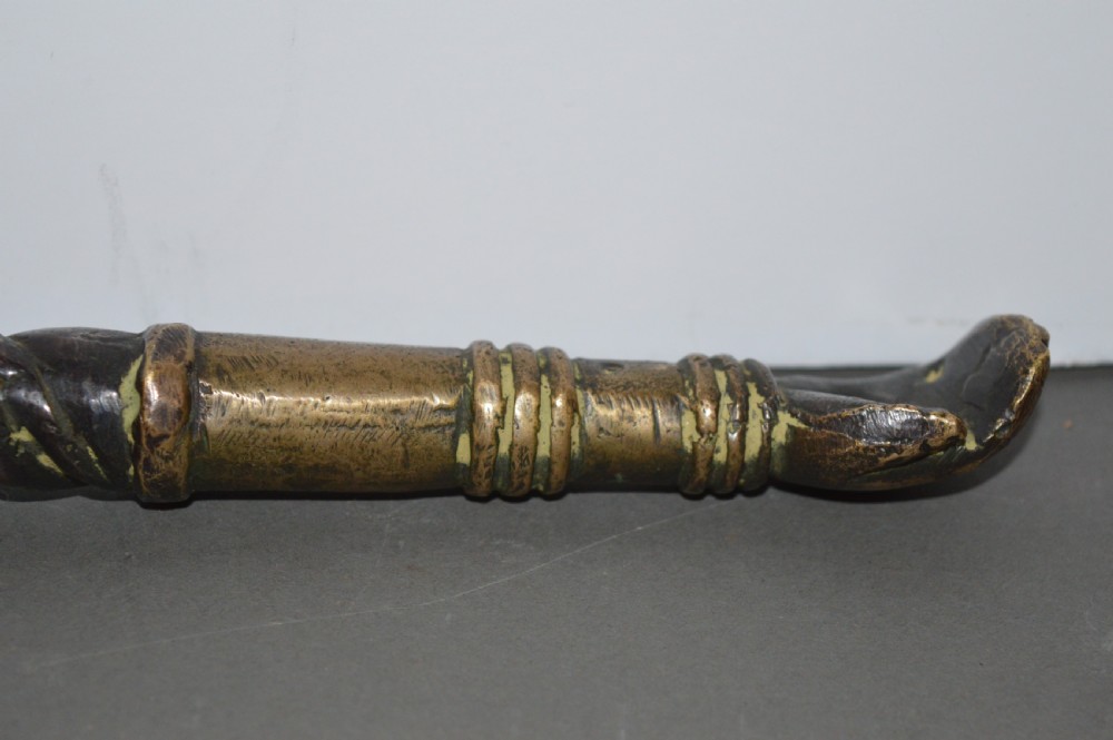 Large Indian Bronze Ceremonial Mace / Soonta,c1860 View XIII