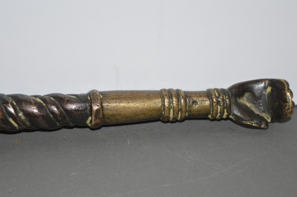 Large Indian Bronze Ceremonial Mace / Soonta,c1860 View XVI