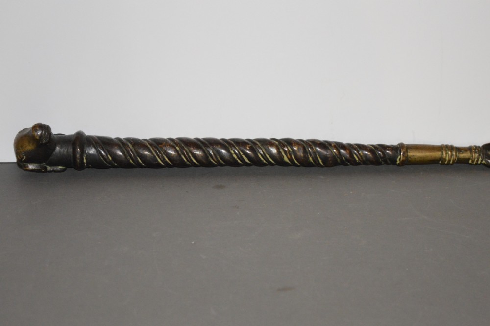 Large Indian Bronze Ceremonial Mace / Soonta,c1860 View XVII