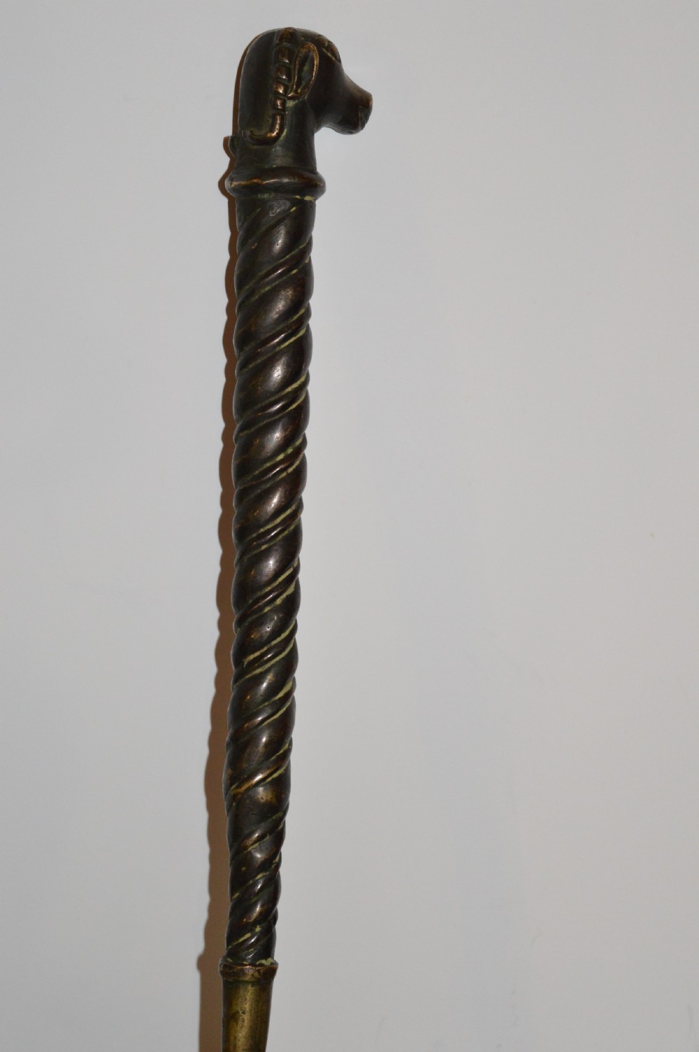 Large Indian Bronze Ceremonial Mace / Soonta,c1860 View XVIII