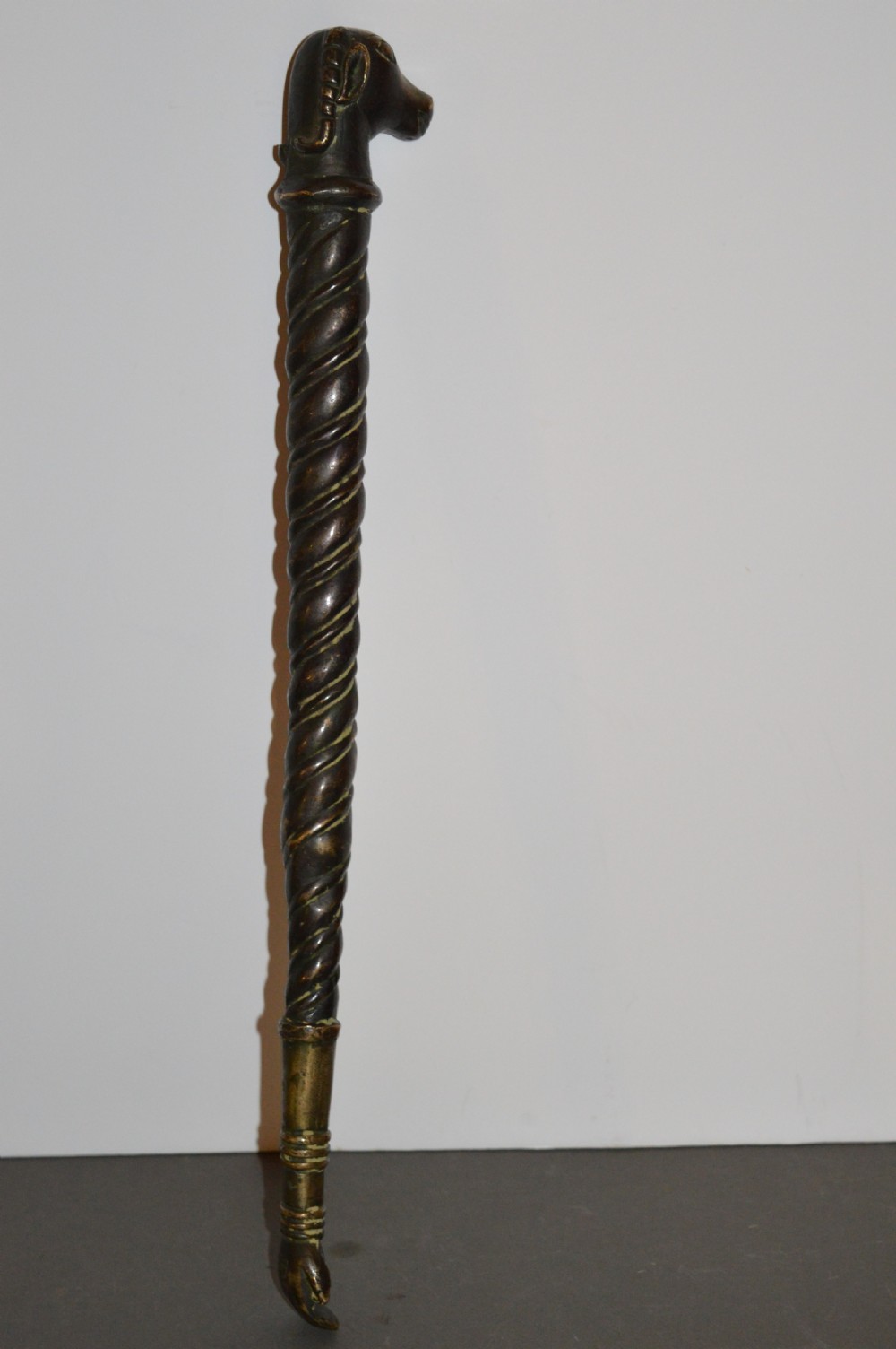 Large Indian Bronze Ceremonial Mace / Soonta,c1860 View XIX