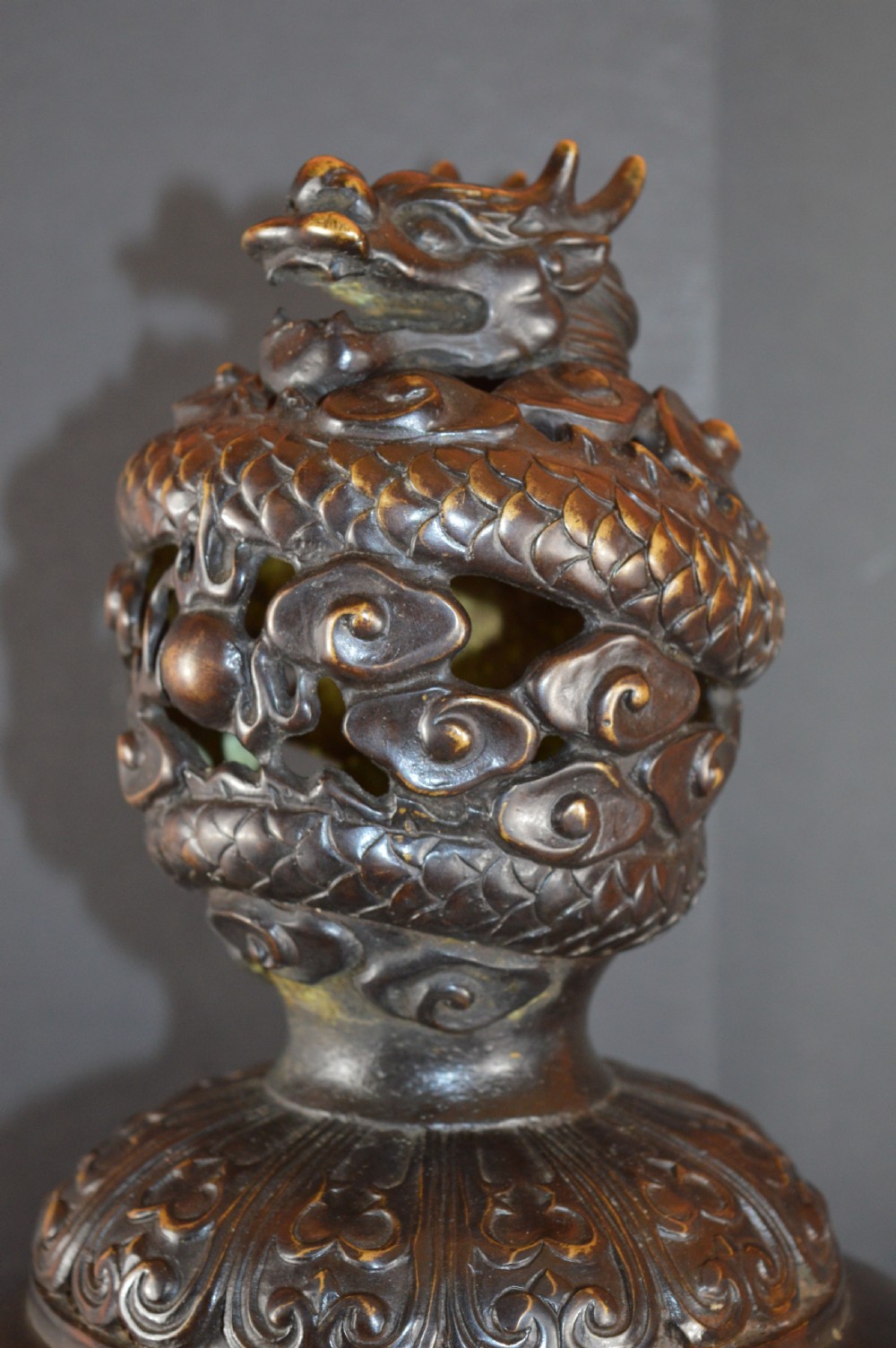 Huge / Large (70cm) Chinese Bronze Temple Censer, c1820 View III