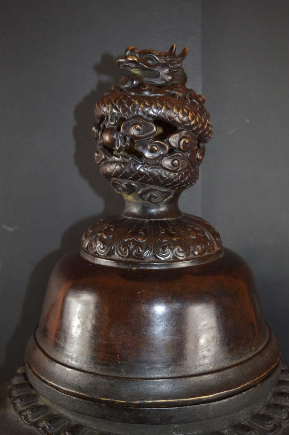 Huge / Large (70cm) Chinese Bronze Temple Censer, c1820 View IV