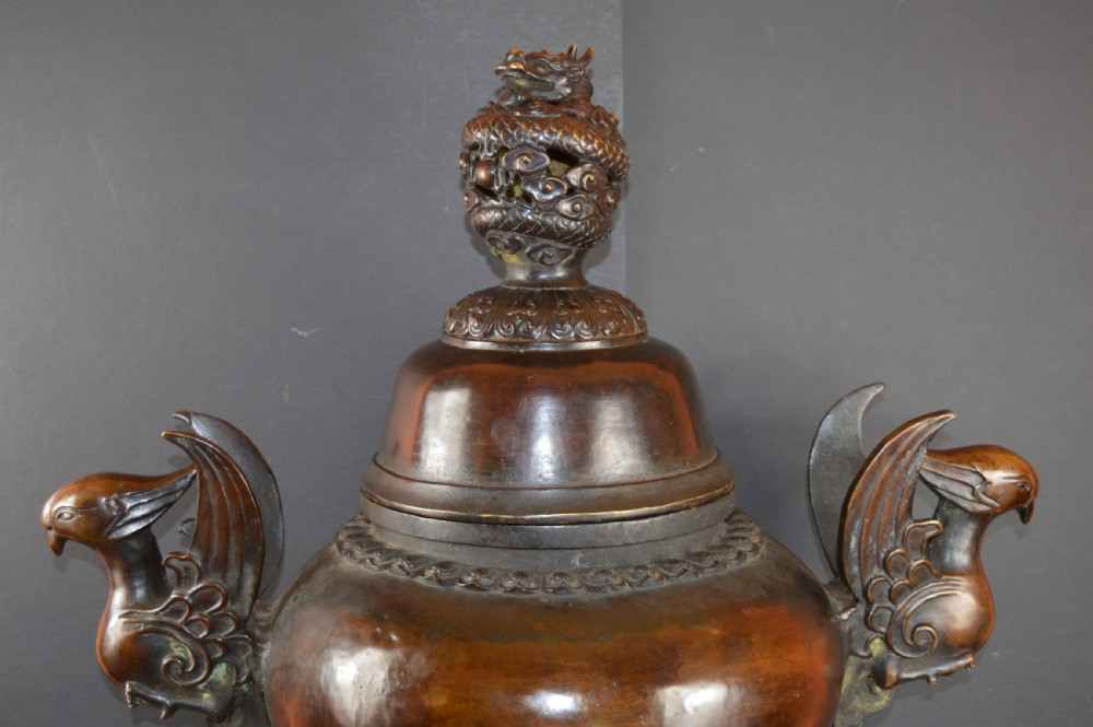 Huge / Large (70cm) Chinese Bronze Temple Censer, c1820 View XIV
