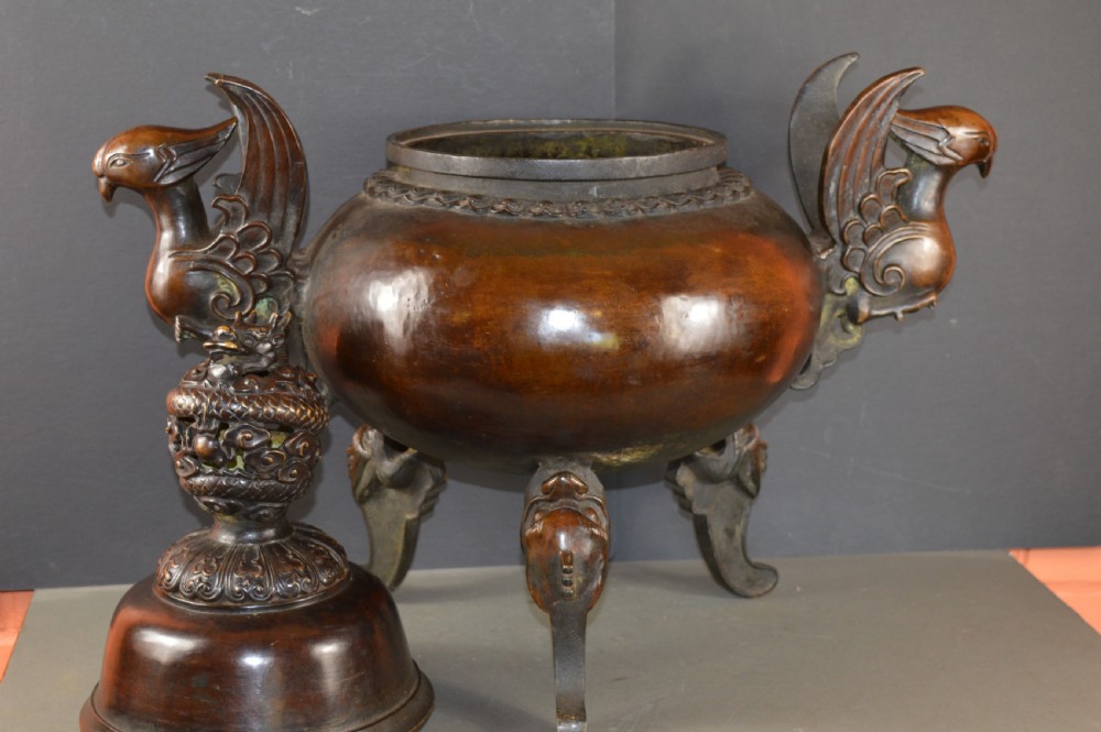 Huge / Large (70cm) Chinese Bronze Temple Censer, c1820 View XV