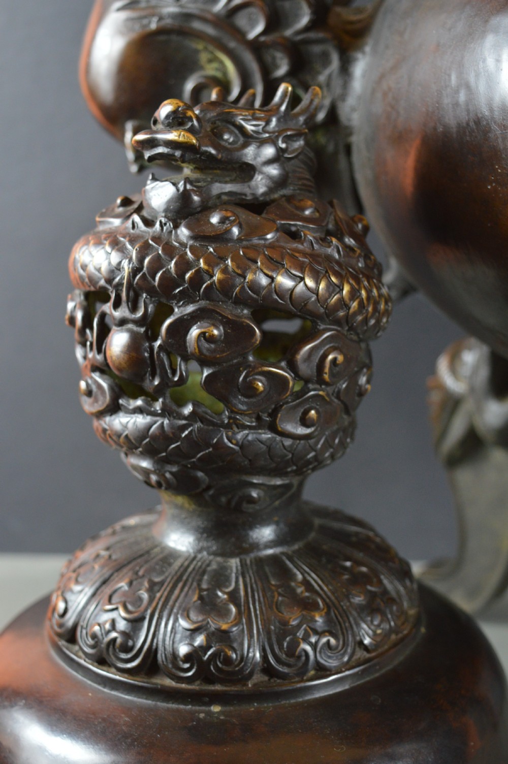 Huge / Large (70cm) Chinese Bronze Temple Censer, c1820 View XVI